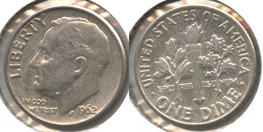 1962 Roosevelt Dime EF-40