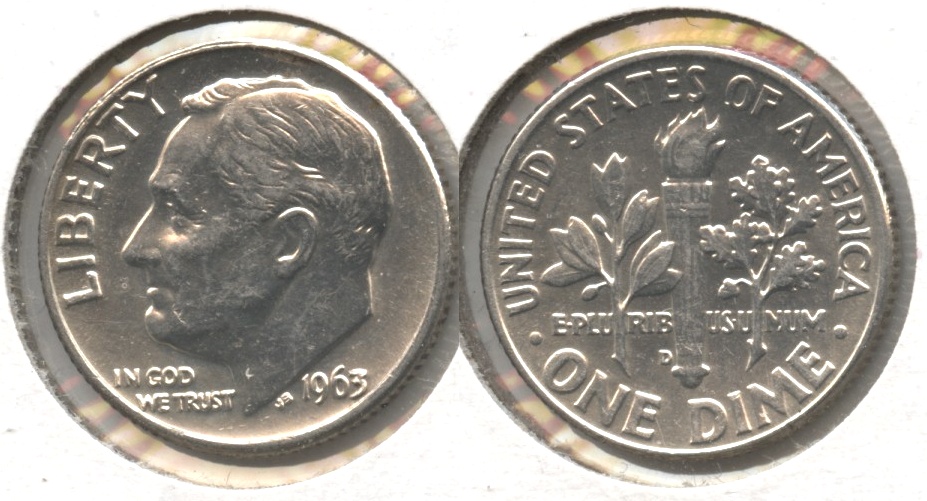 1963-D Roosevelt Dime AU-50