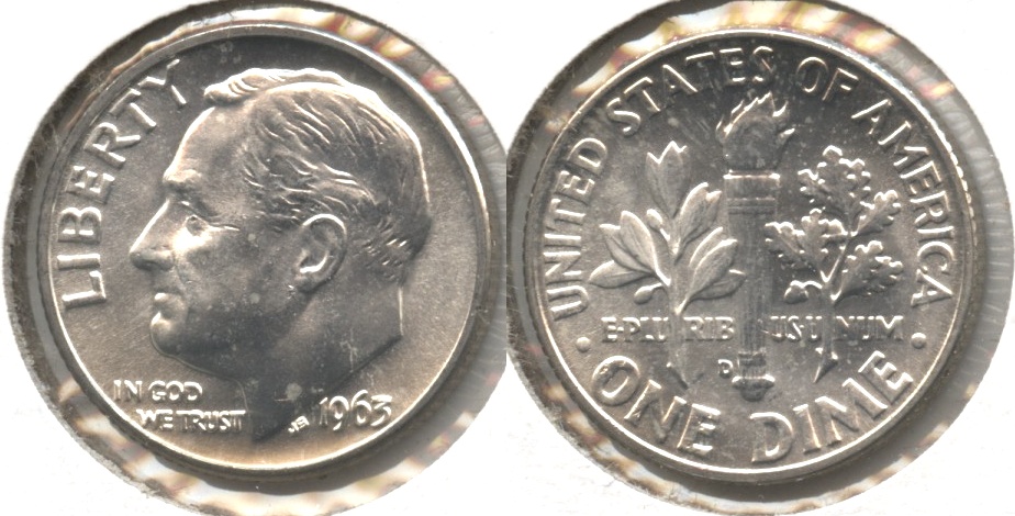 1963-D Roosevelt Dime MS-63 #g