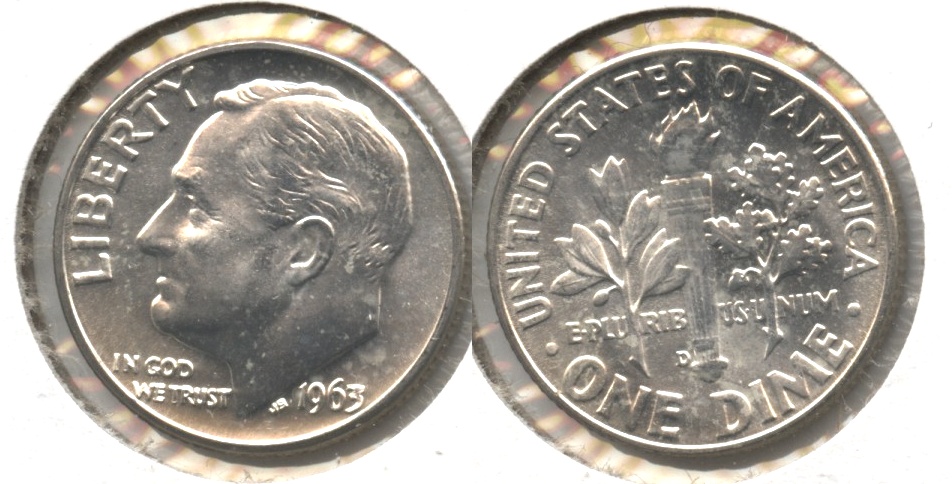 1963-D Roosevelt Dime MS-64 #d