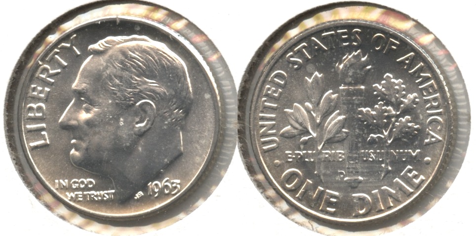 1963-D Roosevelt Dime MS-64 #g