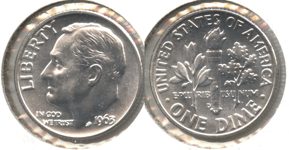 1963-D Roosevelt Dime MS-64 #i