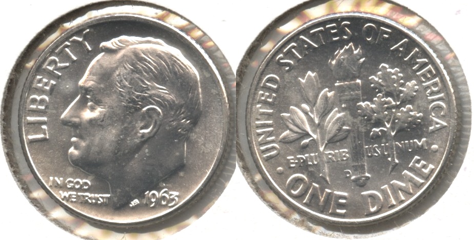 1963-D Roosevelt Dime MS-64 #k
