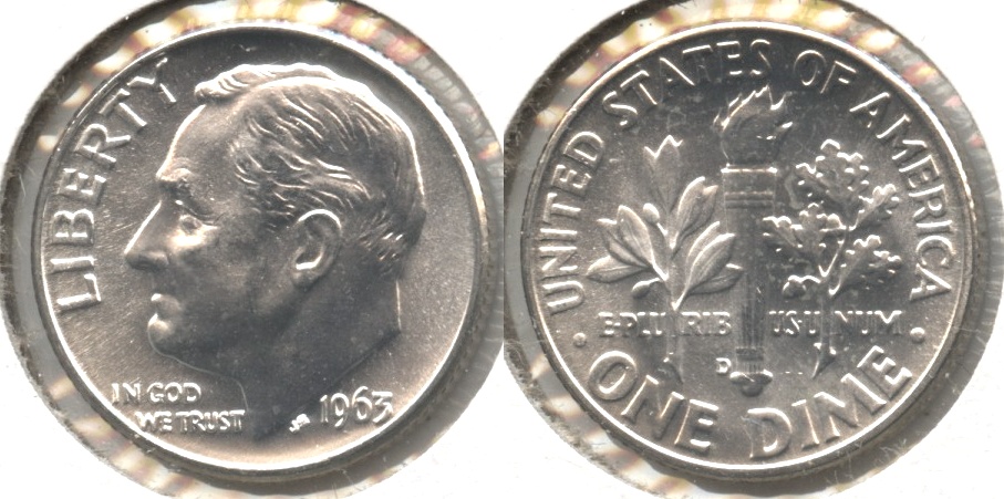 1963-D Roosevelt Dime MS-65 #c