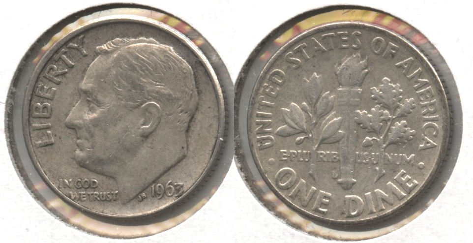 1963-D Roosevelt Dime VF-20