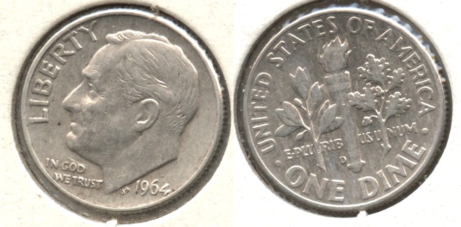 1964-D Roosevelt Dime EF-40
