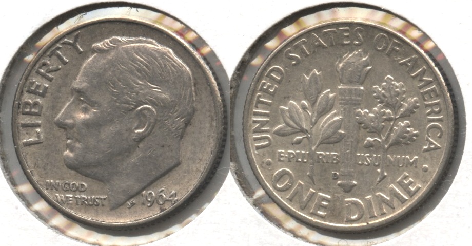 1964-D Roosevelt Dime EF-40 #d