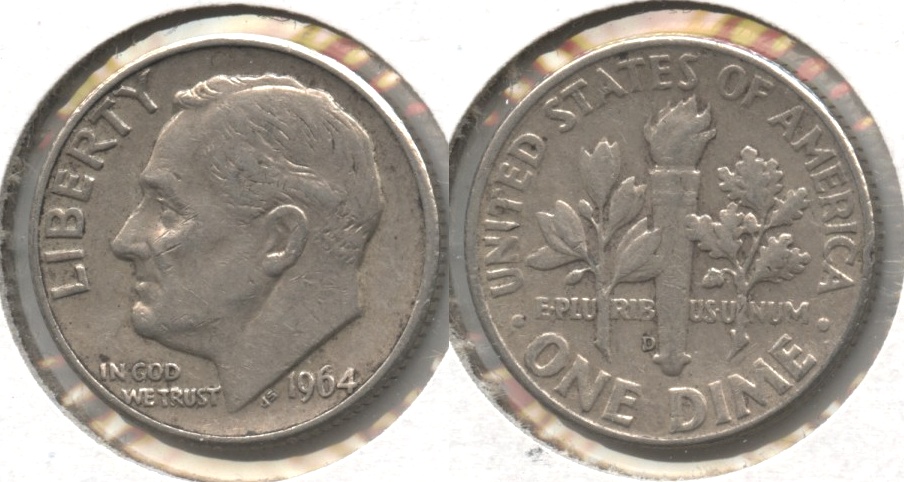 1964-D Roosevelt Dime EF-40 #e