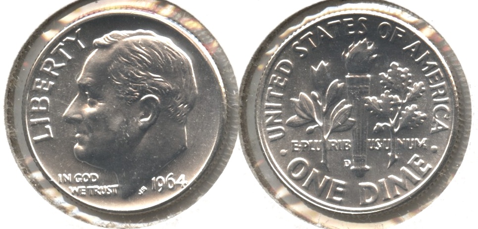 1964-D Roosevelt Dime MS-63 #h