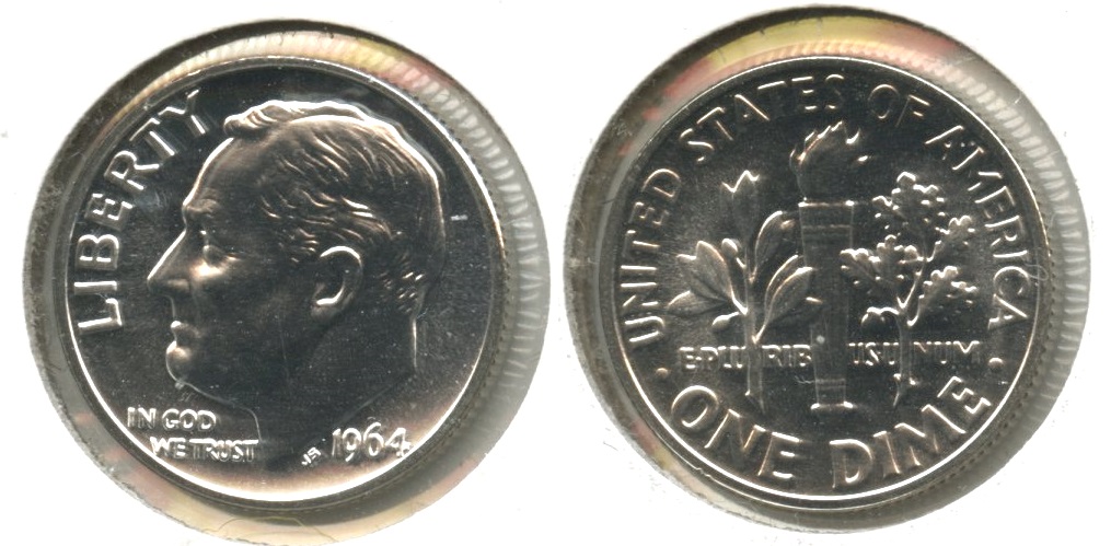 1964 Roosevelt Dime Proof-65