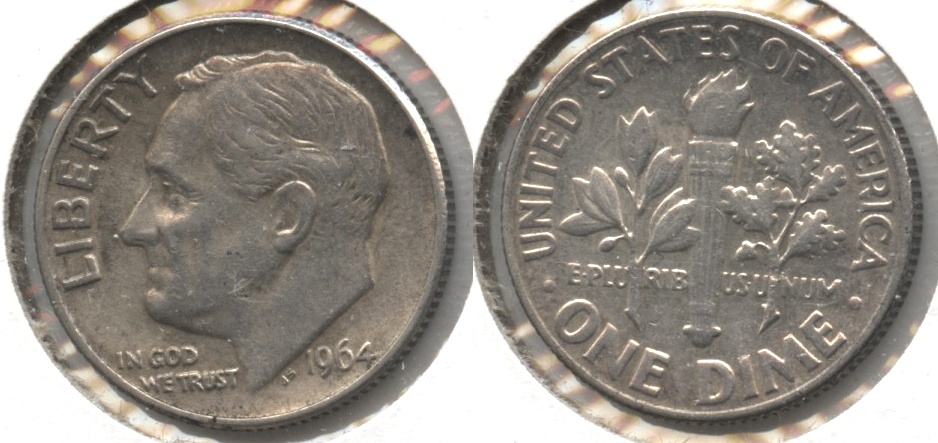 1964 Roosevelt Dime VF-20