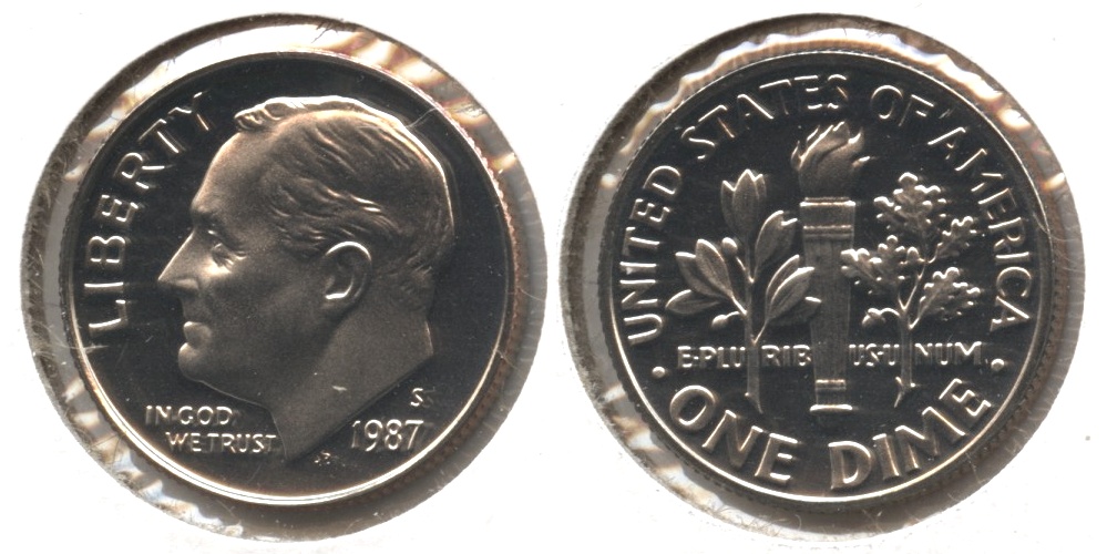 1987-S Roosevelt Dime Proof