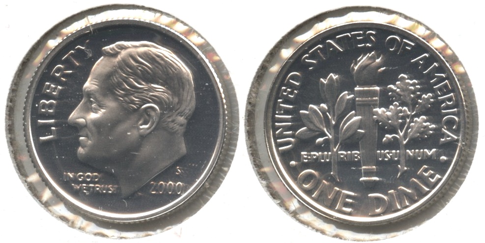 2000-S Roosevelt Dime Silver Proof