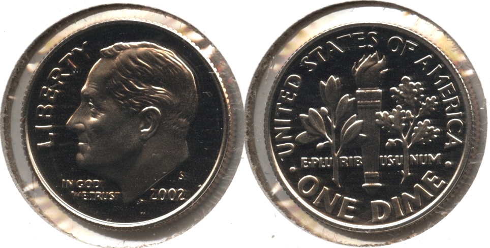 2002-S Roosevelt Dime Clad Proof