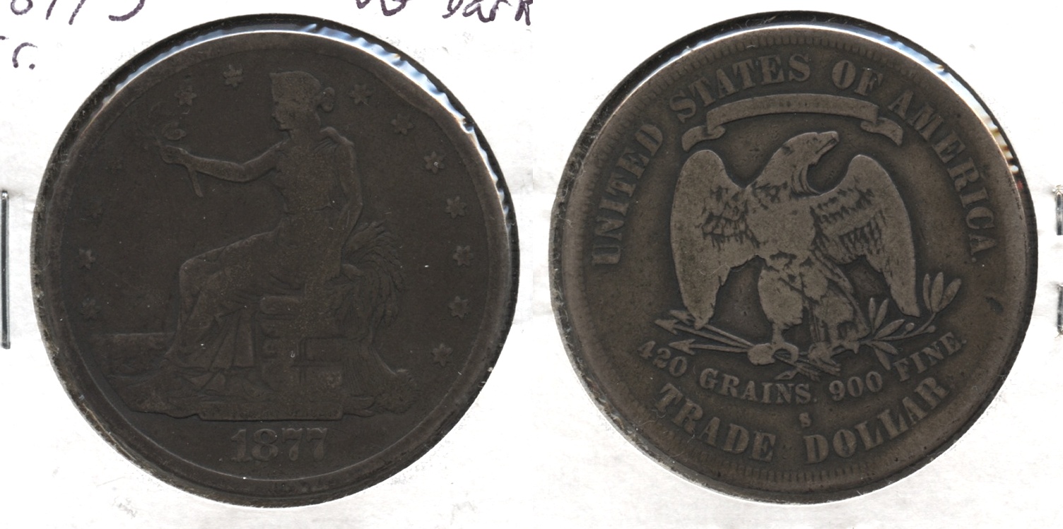 1877-S Trade Dollar VG-8 Dark