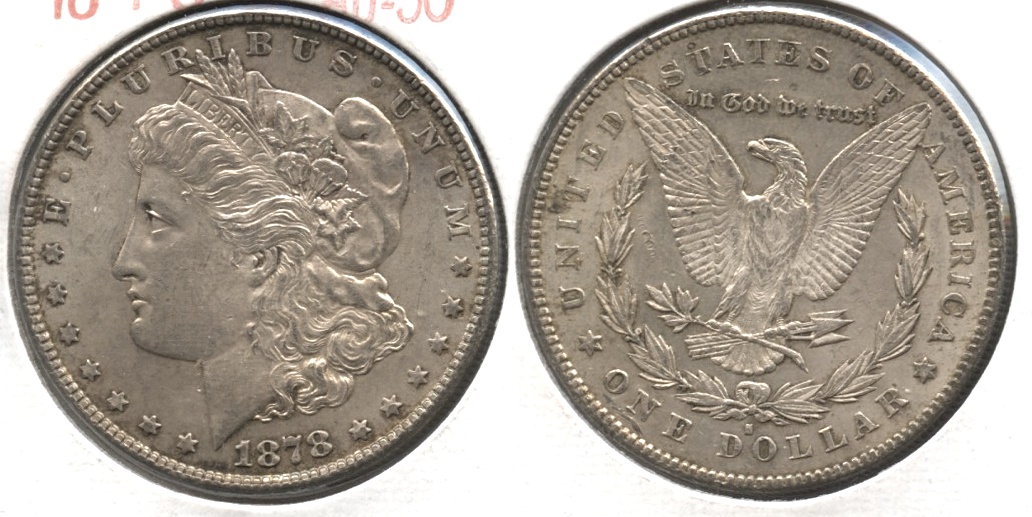 1878-S Morgan Silver Dollar AU-50 e