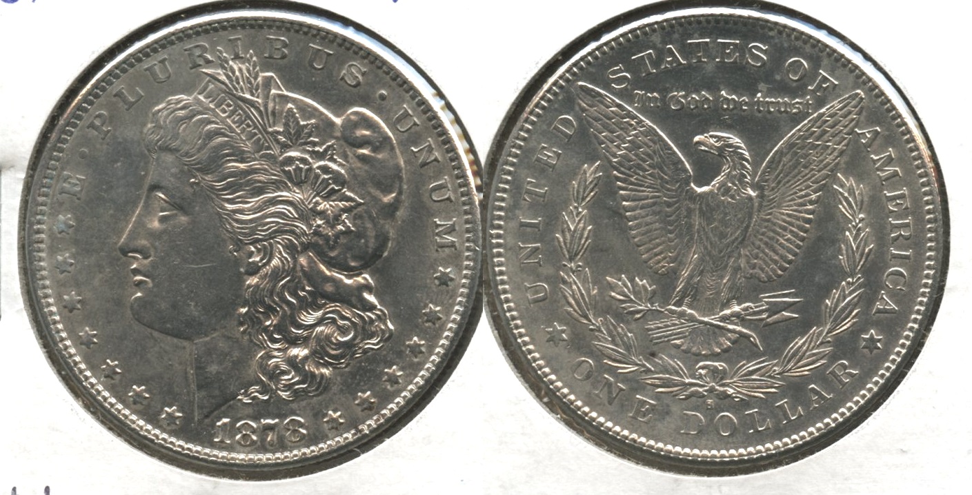 1878-S Morgan Silver Dollar AU-50 #u