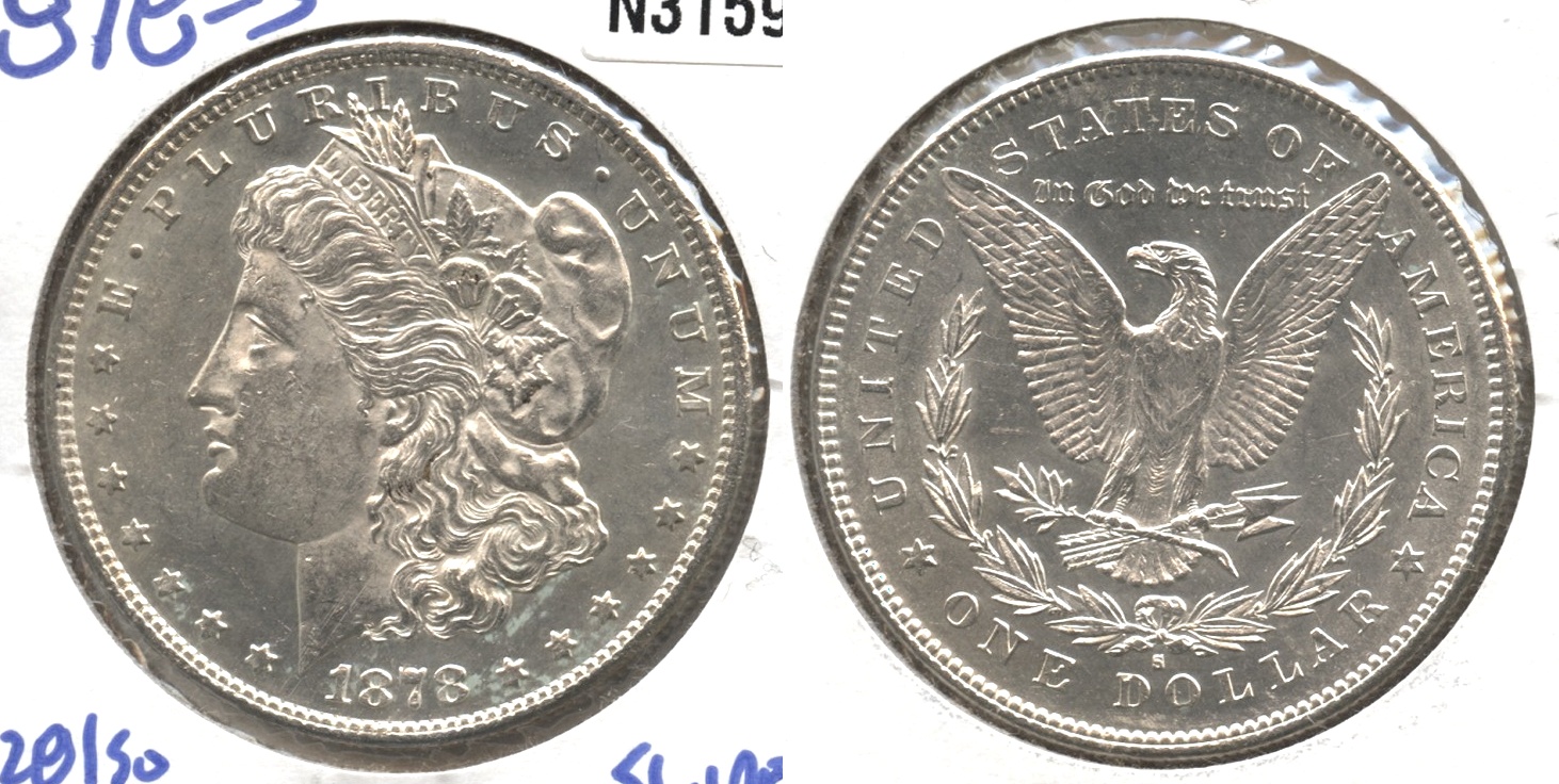 1878-S Morgan Silver Dollar AU-55 #e