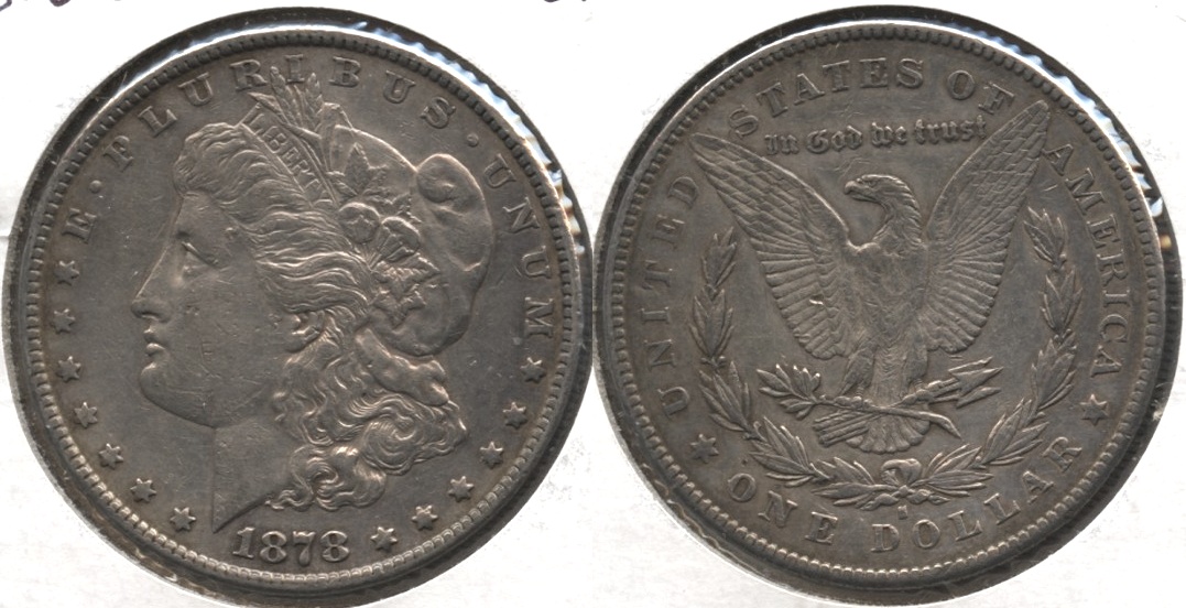 1878-S Morgan Silver Dollar EF-40 #k Cleaned
