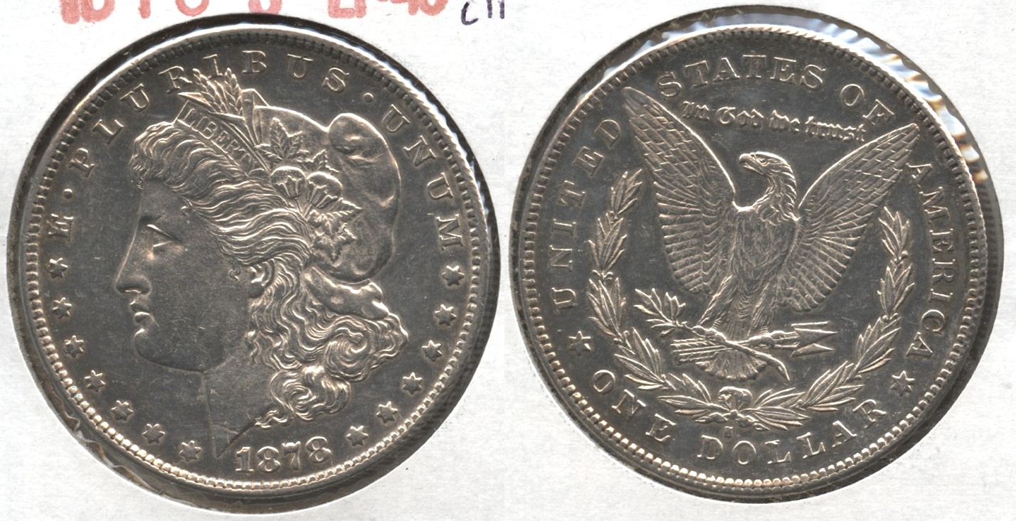 1878-S Morgan Silver Dollar EF-45 #h Cleaned