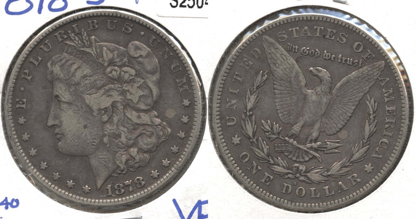 1878-S Morgan Silver Dollar F-12 #a