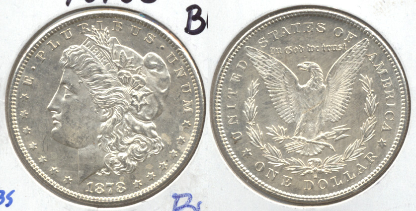 1878-S Morgan Silver Dollar MS-60 f