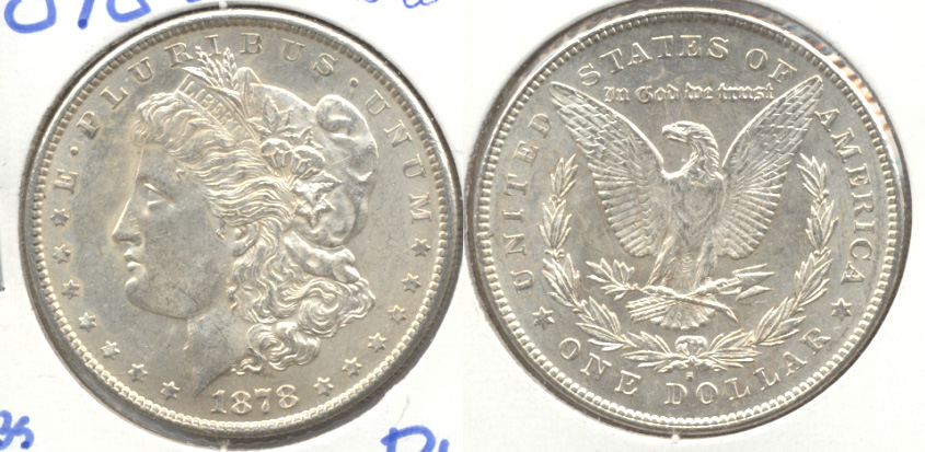 1878-S Morgan Silver Dollar MS-60 h