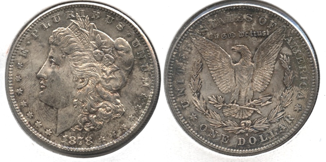 1878-S Morgan Silver Dollar MS-60 #k