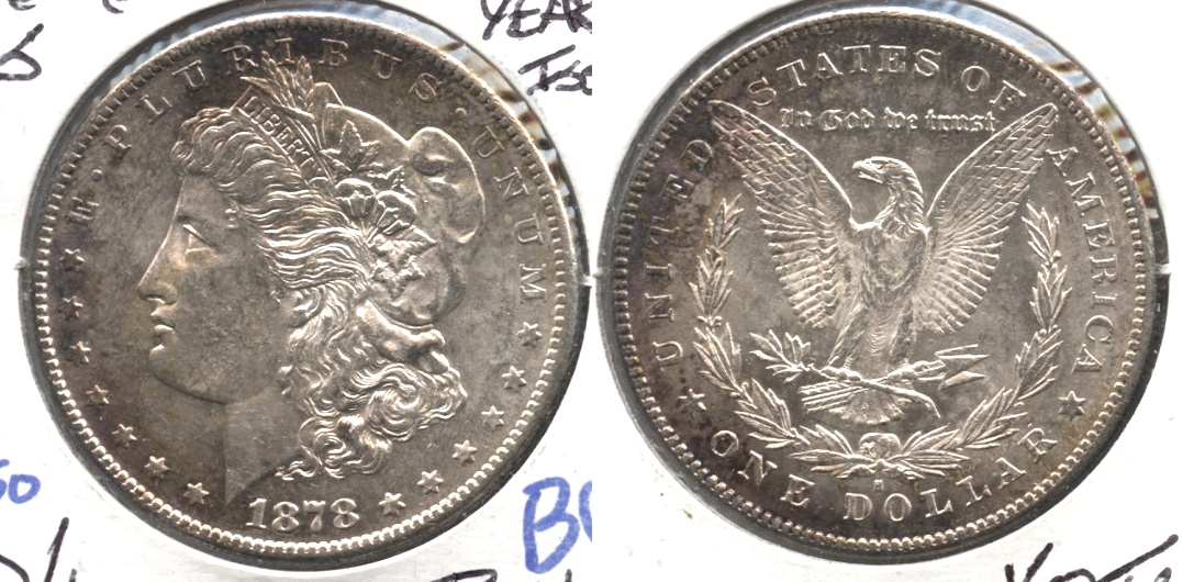 1878-S Morgan Silver Dollar MS-60 #m