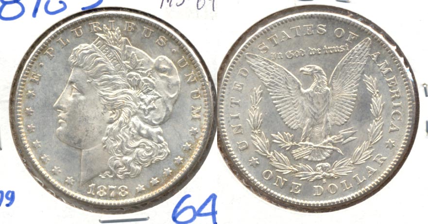 1878-S Morgan Silver Dollar MS-64