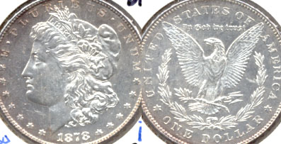 1878 Morgan Silver Dollar 7 Tailfeathers MS-60 Prooflike