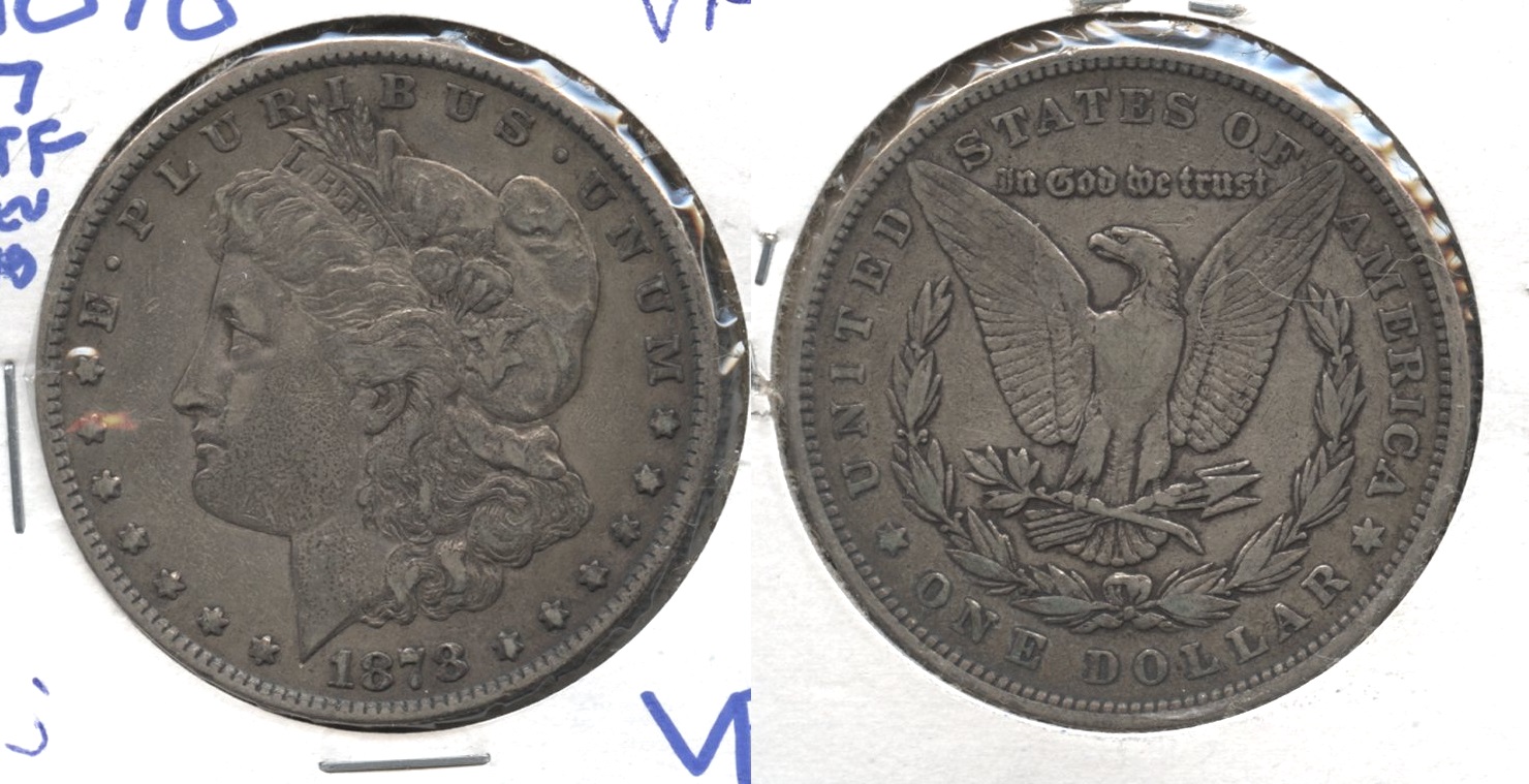 1878 Morgan Silver Dollar 7 Tailfeathers VF-20 #j