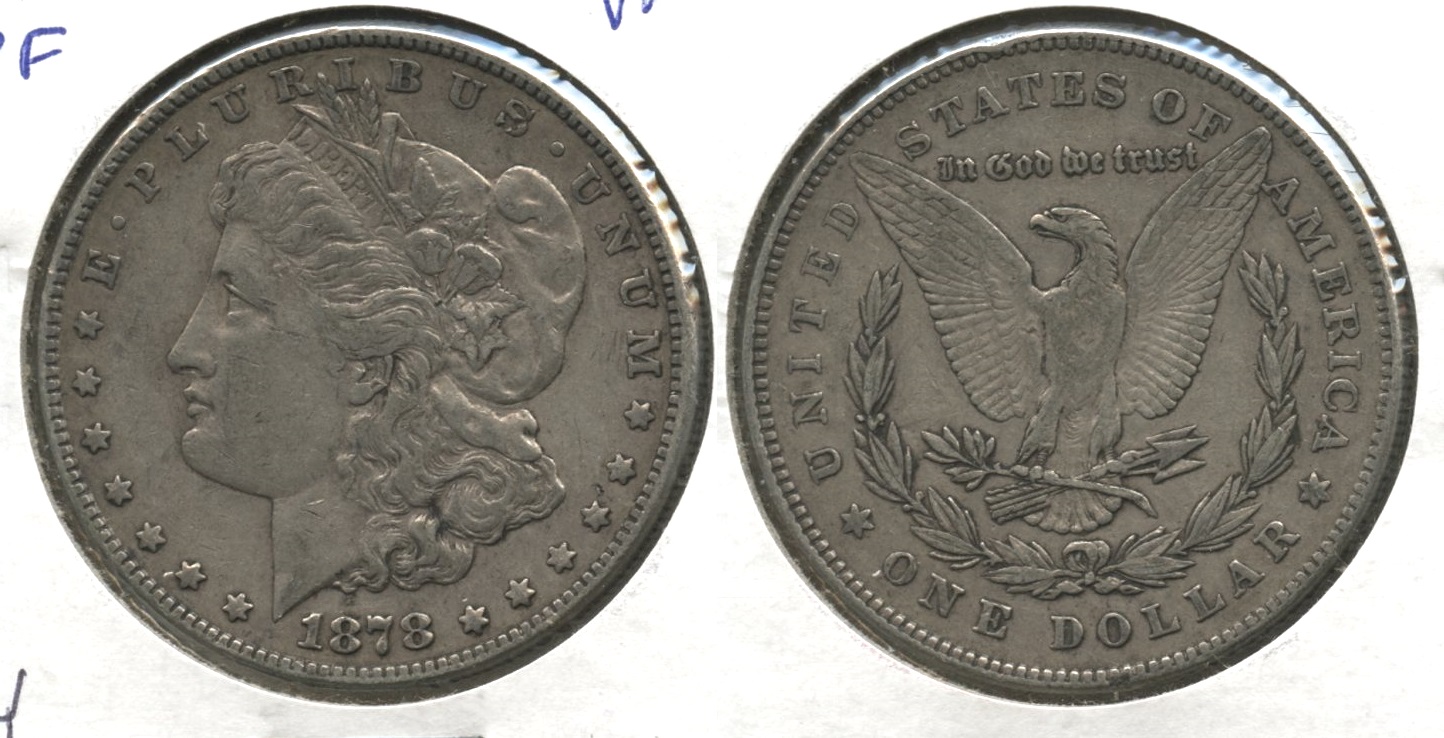 1878 Morgan Silver Dollar 7 Tailfeathers VF-20 #y