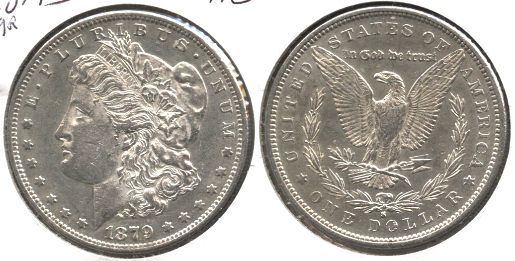 1879-S Morgan Silver Dollar AU-50 a