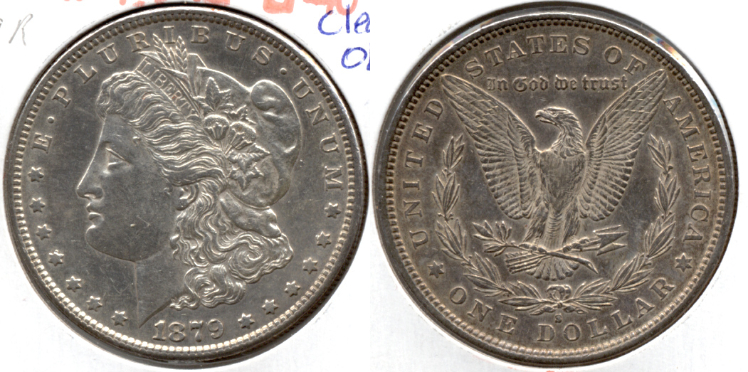 1879-S Morgan Silver Dollar EF-40 f Cleaned Obverse