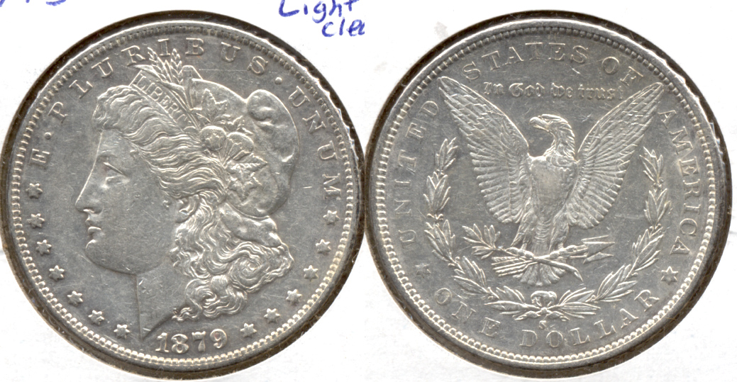 1879-S Morgan Silver Dollar EF-45 Lightly Cleaned