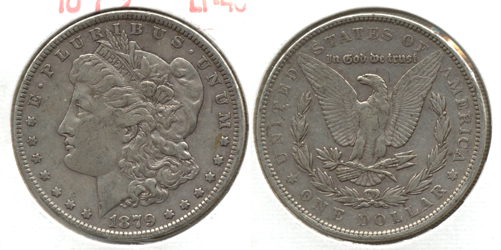 1879 Morgan Silver Dollar EF-40 d