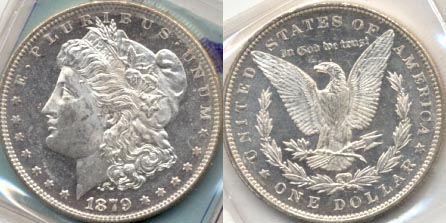 1879 Morgan Silver Dollar MS-63 Prooflike