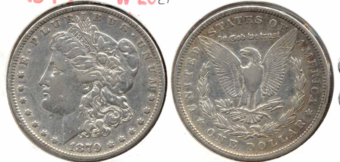 1879 Morgan Silver Dollar VF-20 b Cleaned