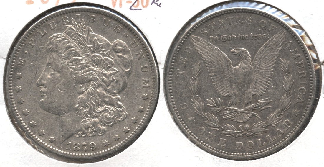 1879 Morgan Silver Dollar VF-20 #p Light Roughness