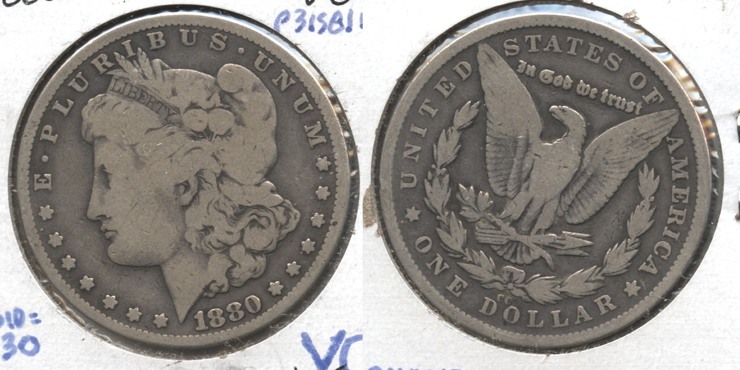 1880-CC Morgan Silver Dollar VG-8