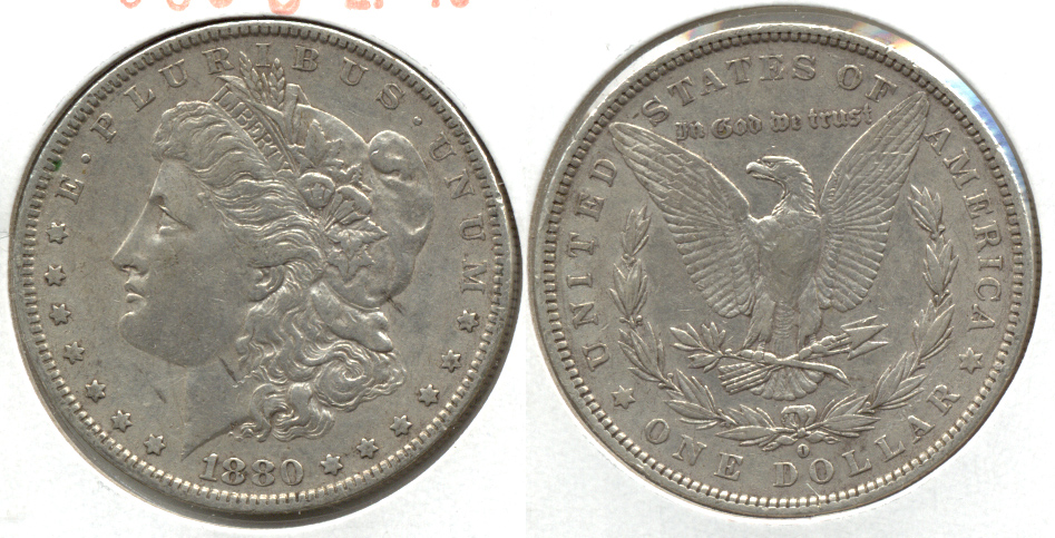 1880-O Morgan Silver Dollar EF-40 e