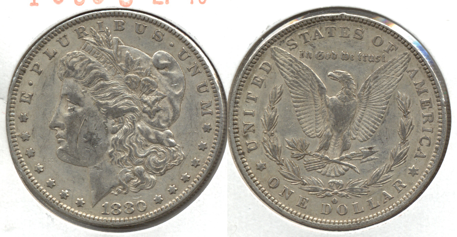 1880-O Morgan Silver Dollar EF-40 f