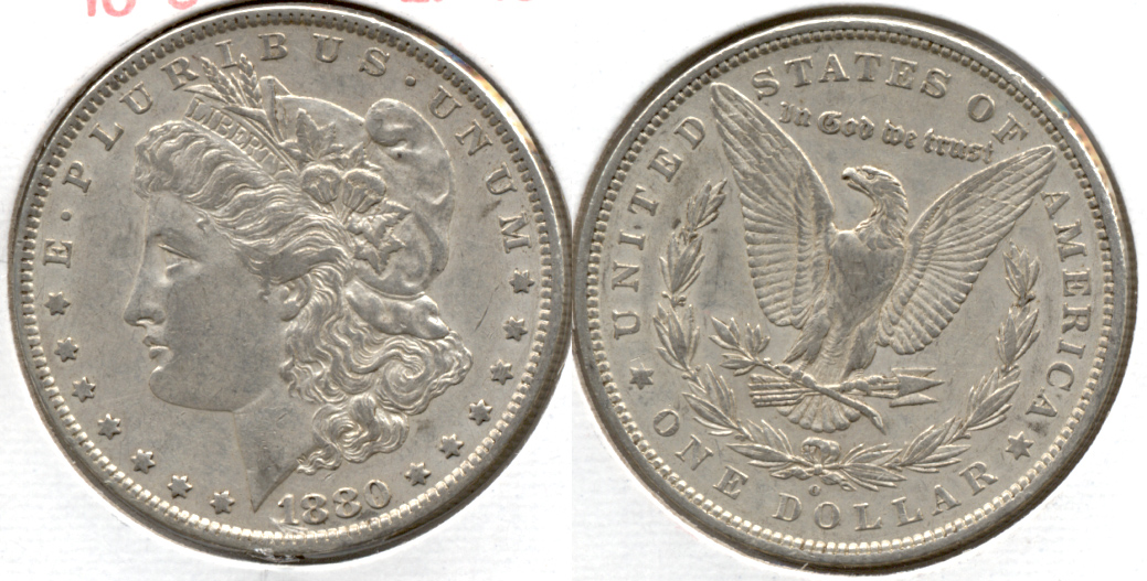 1880-O Morgan Silver Dollar EF-40 h