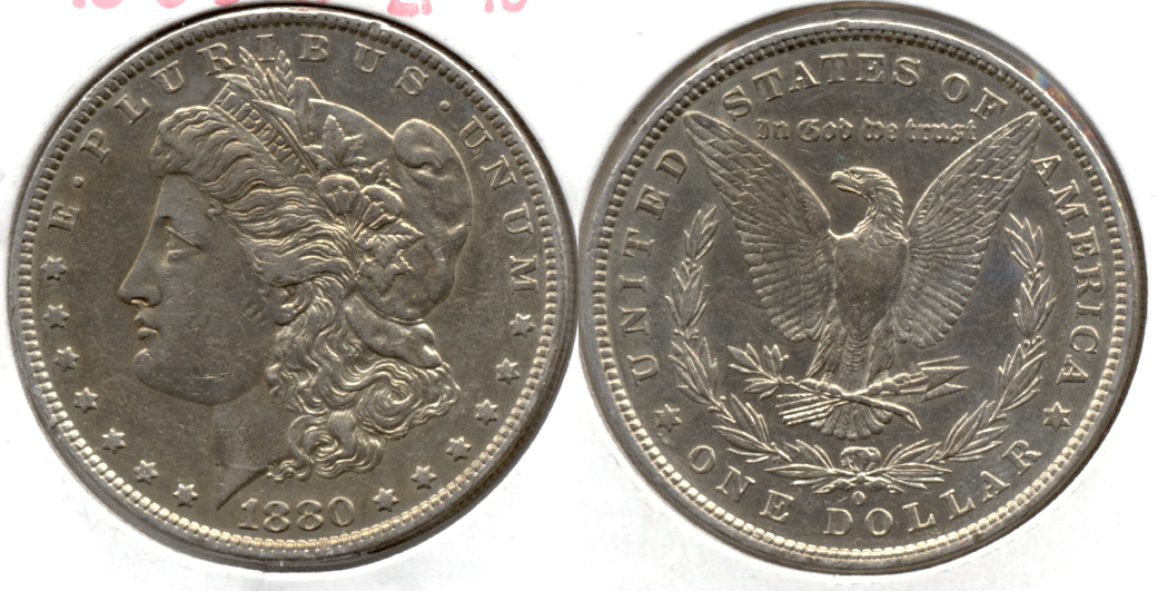 1880-O Morgan Silver Dollar EF-40 j