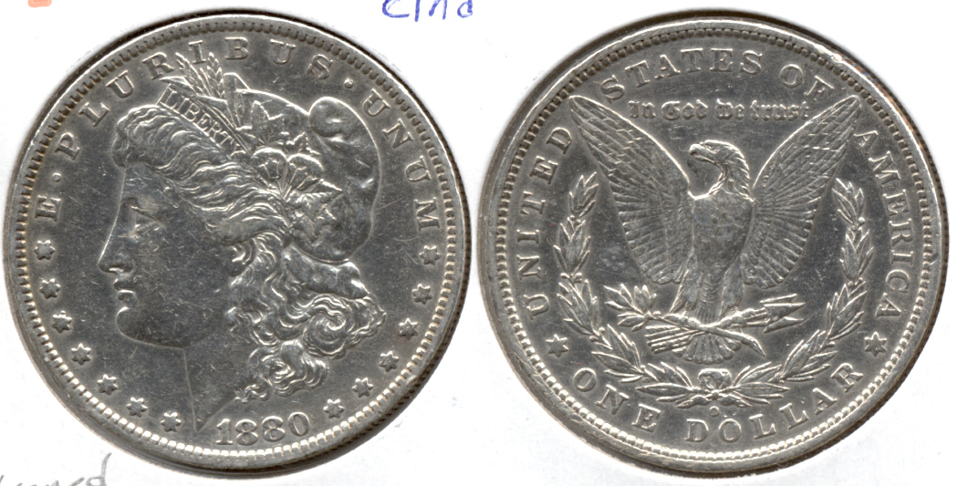 1880-O Morgan Silver Dollar EF-40 k Cleaned