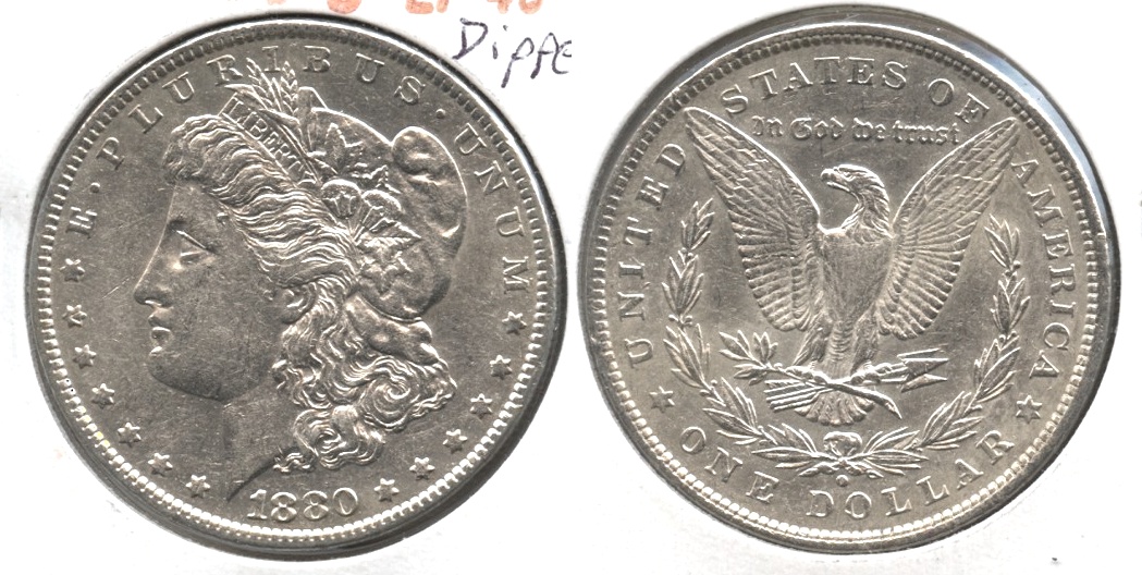 1880-O Morgan Silver Dollar EF-40 #m Dipped