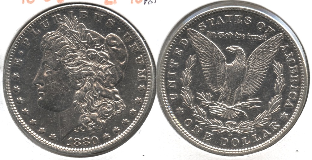 1880-O Morgan Silver Dollar EF-40 #n Polished