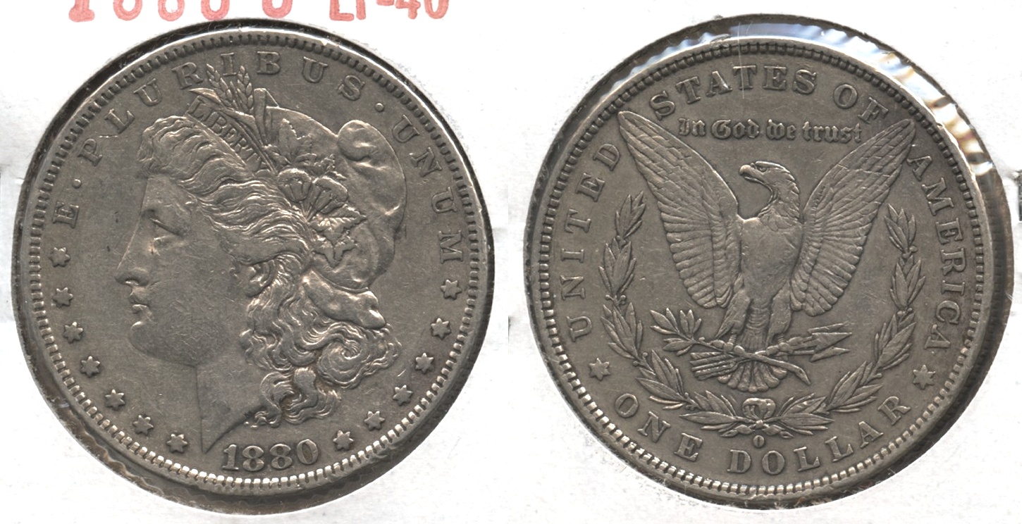 1880-O Morgan Silver Dollar EF-40 #q