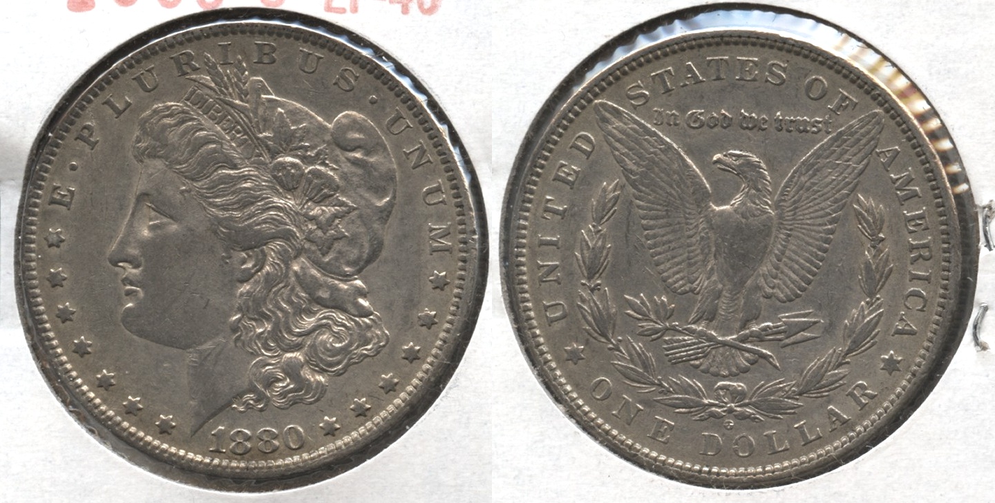 1880-O Morgan Silver Dollar EF-40 #s